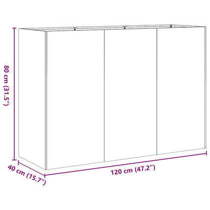 Planter Anthracite Cold-rolled Steel Large Durable Planter