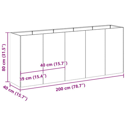 Planter Black Cold-rolled Steel Large Durable Planter