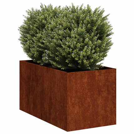 Planter Rusty 15.7"x31.5"x15.7" Weathering Steel