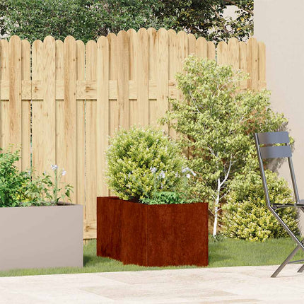 Planter Rusty 15.7"x31.5"x15.7" Weathering Steel