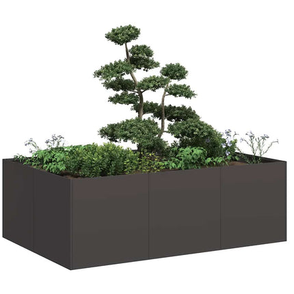 Planter Black Cold-rolled steel Large Planter Rectangular