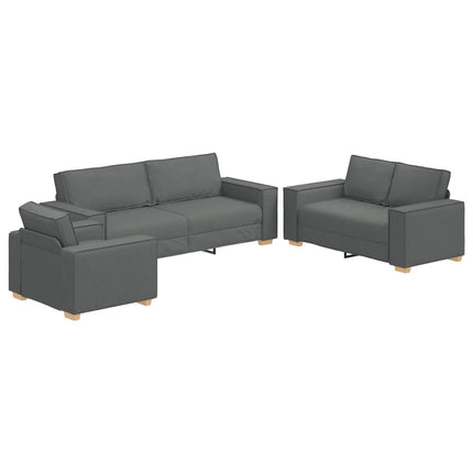 Sofa 3 pcs Dark Grey 86.61 x 31.50 x 33.07 in