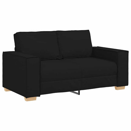 Sofa 3 pcs Black 86.61 x 31.50 x 33.07 in Linen-blend Fabric
