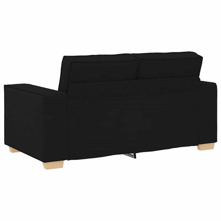 Sofa 3 pcs Black 86.61 x 31.50 x 33.07 in Linen-blend Fabric