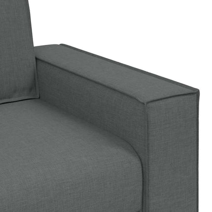 2 Piece Sofa Set with Cushions Dark Gray Fabric