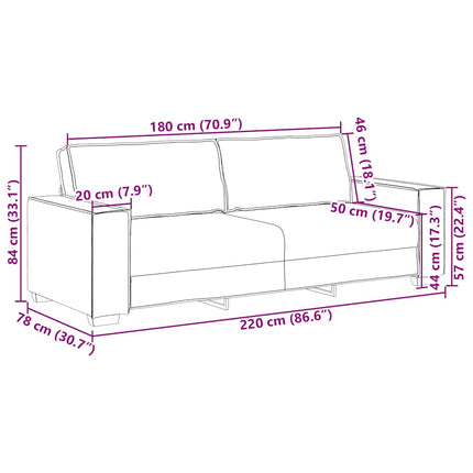 2 Piece Sofa Set with Cushions Dark Gray Fabric