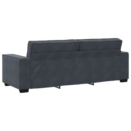 2 Piece Sofa Set with Cushions Dark Gray Velvet