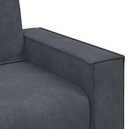 2 Piece Sofa Set with Cushions Dark Gray Velvet