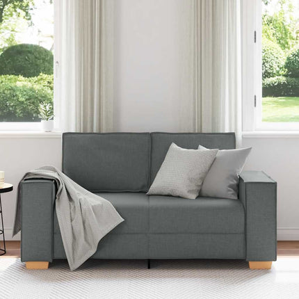 2-Seater Sofa Dark Grey 63.0"x30.7"x33.1" Fabric