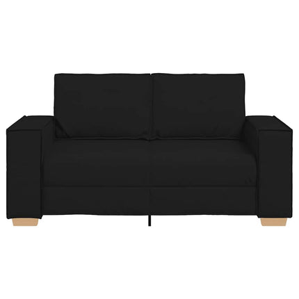 2-Seater Sofa Black 63.0"x30.7"x33.1" Fabric
