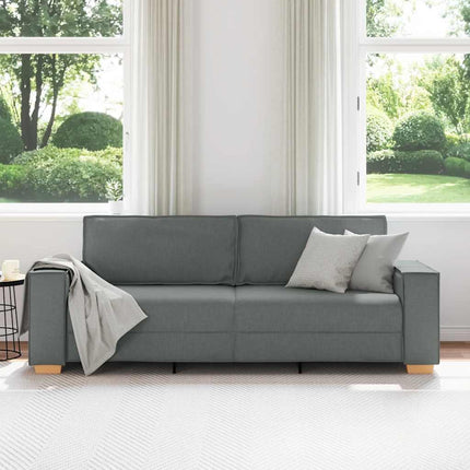 3-Seater Sofa Dark Grey 86.6"x30.7"x33.1" Fabric