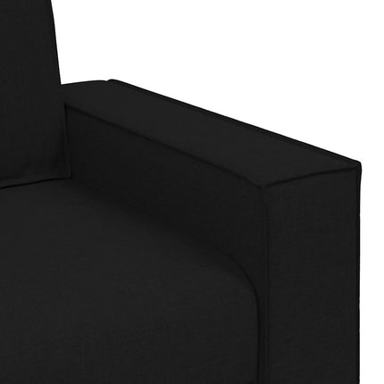 3-Seater Sofa Black 86.6"x30.7"x33.1" Fabric