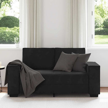 2-Seater Sofa Black 63.0"x30.7"x33.1" Velvet