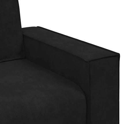 2-Seater Sofa Black 63.0"x30.7"x33.1" Velvet