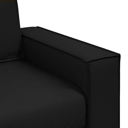 Loveseat Sofa Black 70.87 in Faux Leather
