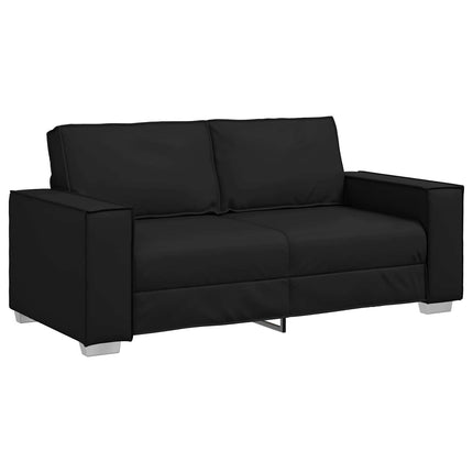 Loveseat Sofa Black 70.87 in Faux Leather
