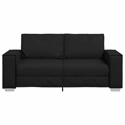 Loveseat Sofa Black 70.87 in Faux Leather