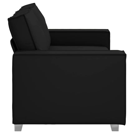 Loveseat Sofa Black 70.87 in Faux Leather