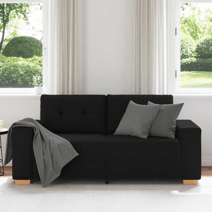 Loveseat Sofa Black 70.9"x30.3"x32.3" Fabric