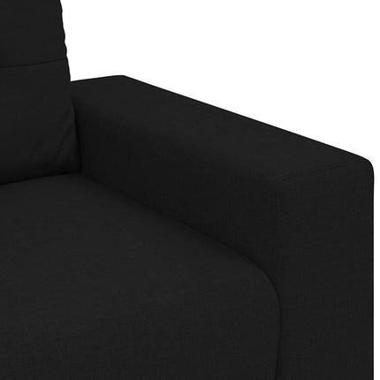 Loveseat Sofa Black 70.9"x30.3"x32.3" Fabric