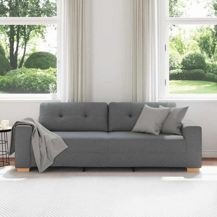 3-Seater Sofa Dark Grey 220x78x80 cm Fabric