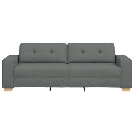 3-Seater Sofa Dark Grey 220x78x80 cm Fabric