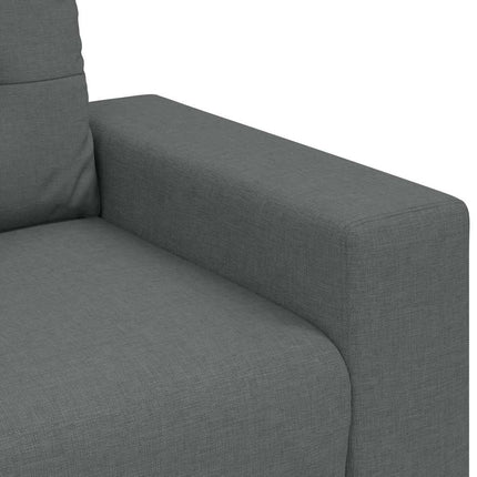 3-Seater Sofa Dark Grey 220x78x80 cm Fabric