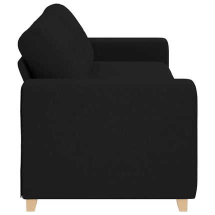 3-Seater Sofa Black 220x78x80 cm Fabric