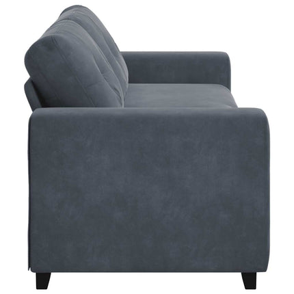 3-Seater Sofa Dark Grey 220x78x80 cm Velvet