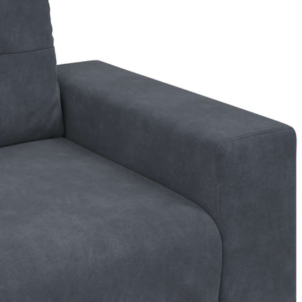 3-Seater Sofa Dark Grey 220x78x80 cm Velvet
