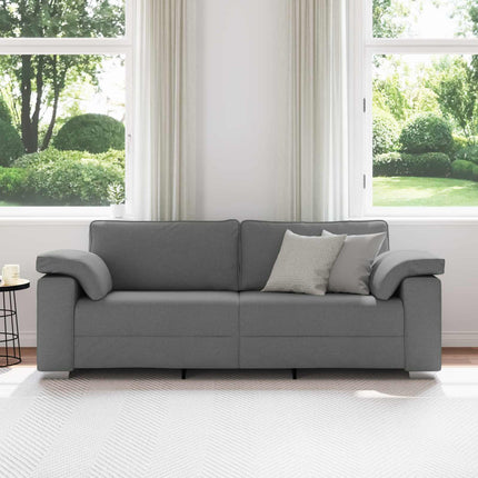 3-Seater Sofa Dark Grey 86.61 in Fabric
