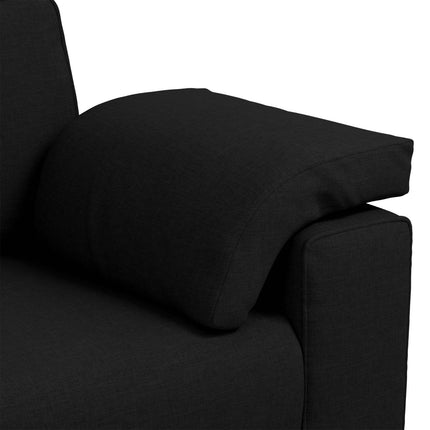 3-Seater Sofa Black 86.61 in Fabric