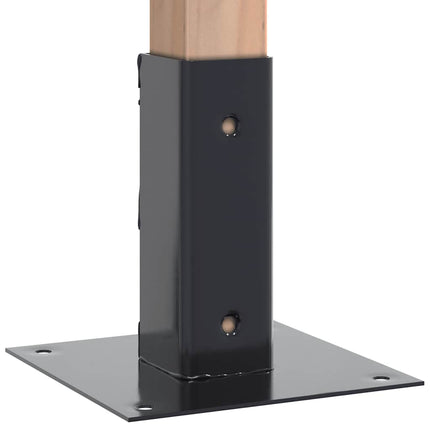 Post Bases Square 4 pcs Anthracite 1.81x1.81" Powder-coated Steel