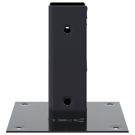 Post Bases Square 4 pcs Anthracite 1.81x1.81" Powder-coated Steel