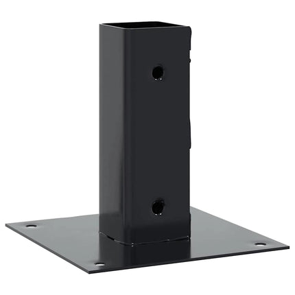Post Bases Square 12 pcs Anthracite 1.81x1.81" Powder-coated Steel