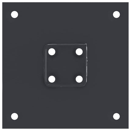 Post Bases Square 12 pcs Anthracite 1.81x1.81" Powder-coated Steel