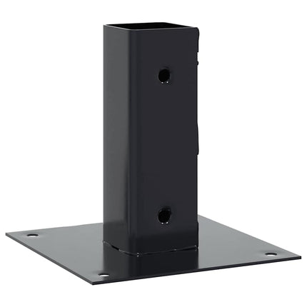 Post Bases Square 4 pcs Anthracite 2.01x2.01" Powder-coated Steel