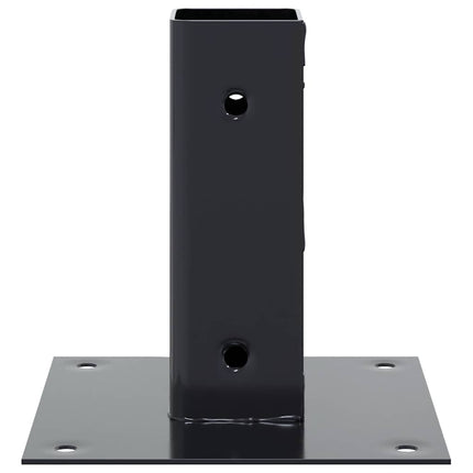 Post Bases Square 4 pcs Anthracite 2.01x2.01" Powder-coated Steel