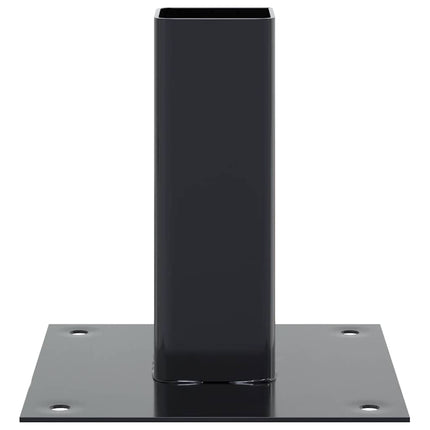 Post Bases Square 4 pcs Anthracite 2.01x2.01" Powder-coated Steel