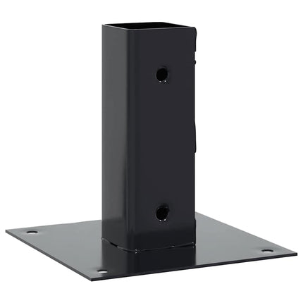 Post Bases Square 12 pcs Anthracite 2.01x2.01" Powder-coated Steel