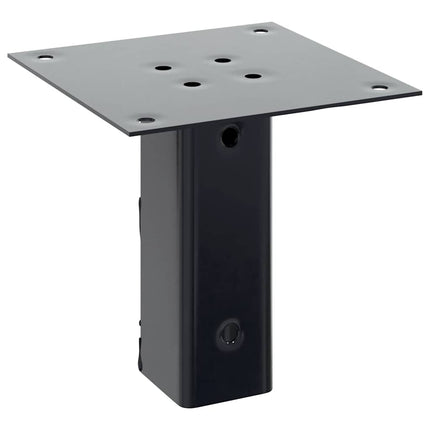 Post Bases Square 12 pcs Anthracite 2.01x2.01" Powder-coated Steel