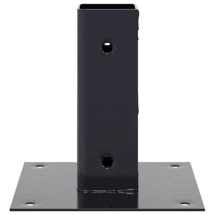 Post Bases Square 12 pcs Anthracite 2.01x2.01" Powder-coated Steel