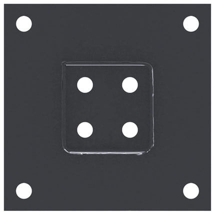 Post Bases Square 4 pcs Anthracite 2.40x2.40" Powder-coated Steel