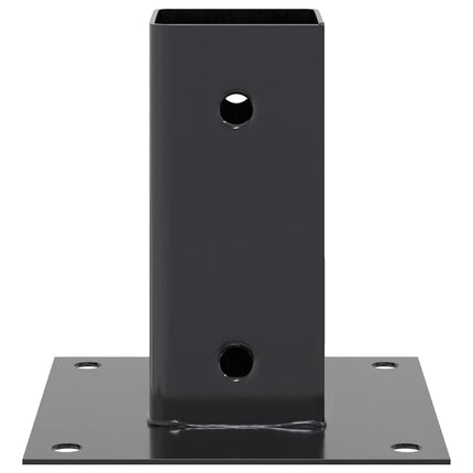 Post Bases Square 12 pcs Anthracite 2.80x2.80" Powder-coated Steel