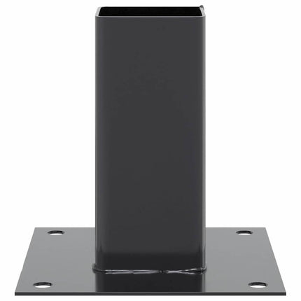 Post Bases Square 12 pcs Anthracite 2.80x2.80" Powder-coated Steel