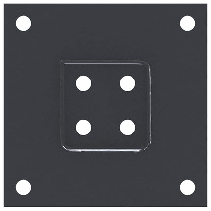 Post Bases Square 12 pcs Anthracite 2.80x2.80" Powder-coated Steel