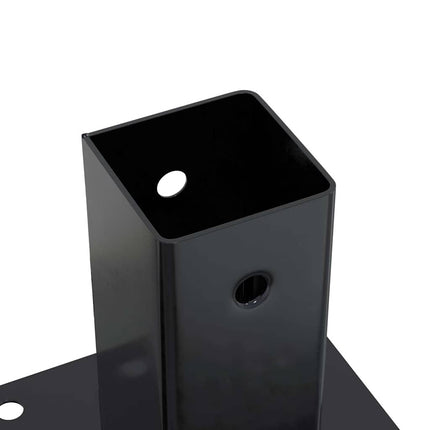 Post Bases Square 12 pcs Anthracite 2.80x2.80" Powder-coated Steel