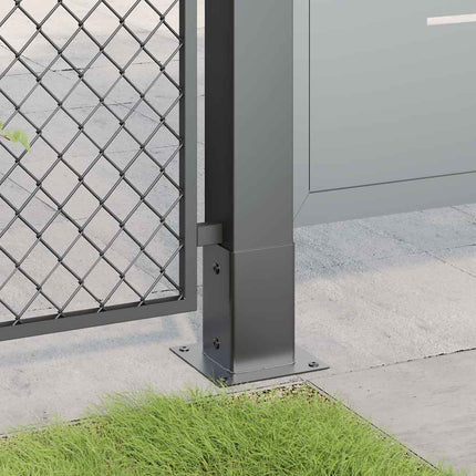 Post Bases Square 4 pcs Anthracite 3.58x3.58" Powder-coated Steel