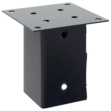 Post Bases Square 4 pcs Anthracite 3.58x3.58" Powder-coated Steel