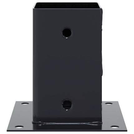 Post Bases Square 4 pcs Anthracite 3.58x3.58" Powder-coated Steel